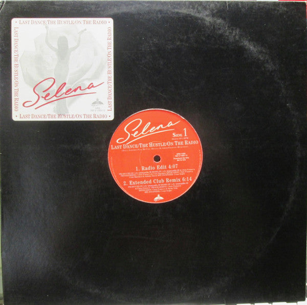 Selena : Last Dance/The Hustle/On The Radio (12", Promo, Red)