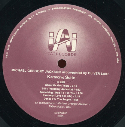 Michael Gregory Jackson : Karmonic Suite (LP, Album)