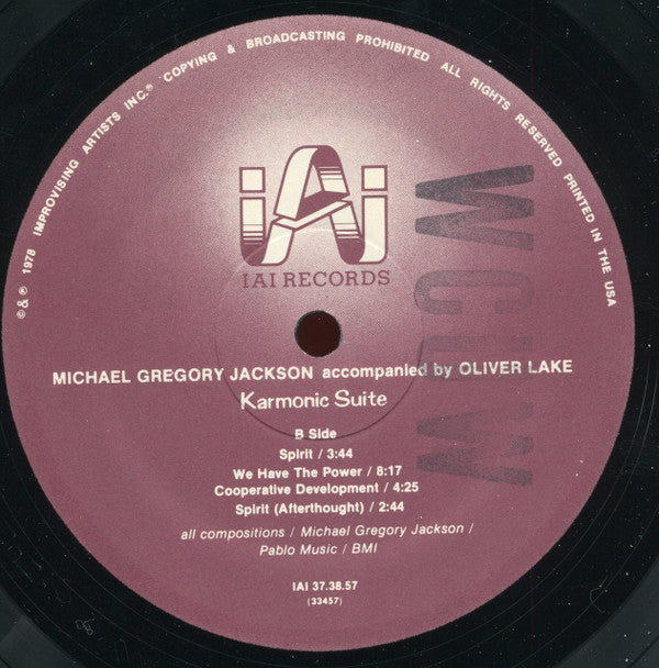 Michael Gregory Jackson : Karmonic Suite (LP, Album)