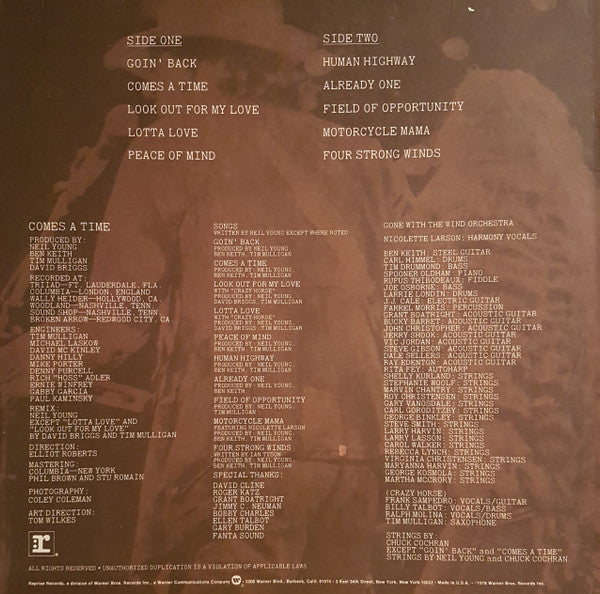 Neil Young : Comes A Time (LP, Album)