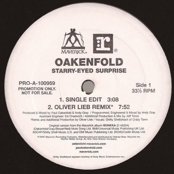 Paul Oakenfold : Starry-Eyed Surprise (12", Single, Promo)