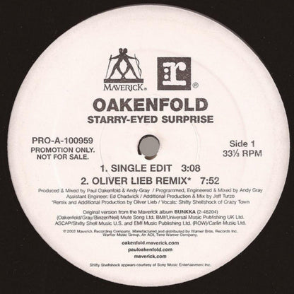 Paul Oakenfold : Starry-Eyed Surprise (12", Single, Promo)