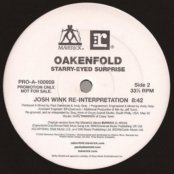 Paul Oakenfold : Starry-Eyed Surprise (12", Single, Promo)