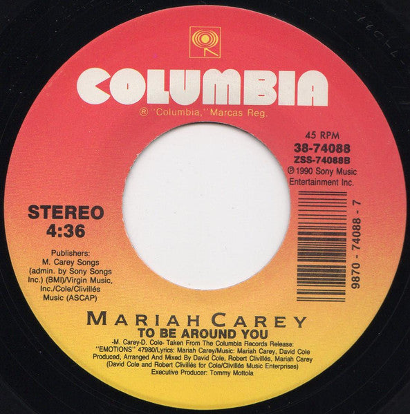 Mariah Carey : Can't Let Go (7", Single, Styrene, Car)