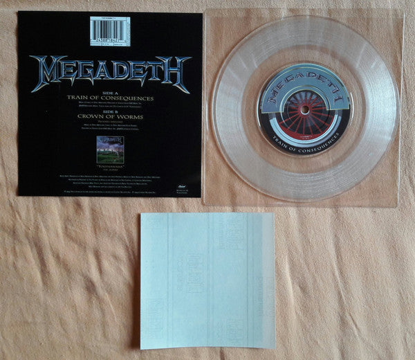 Megadeth : Train Of Consequences (7", Single, Ltd, Cle)