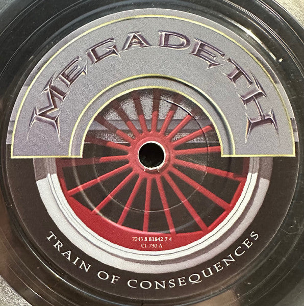 Megadeth : Train Of Consequences (7", Single, Ltd, Cle)