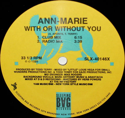 Ann-Marie : With Or Without You (12")