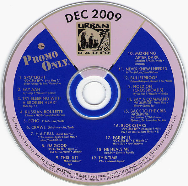 Various : Promo Only Urban Radio: December 09 (CD, Comp, Promo)