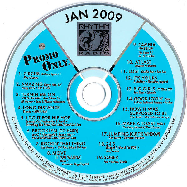 Various : Promo Only Rhythm Radio January 09 (CD, Comp, Promo)