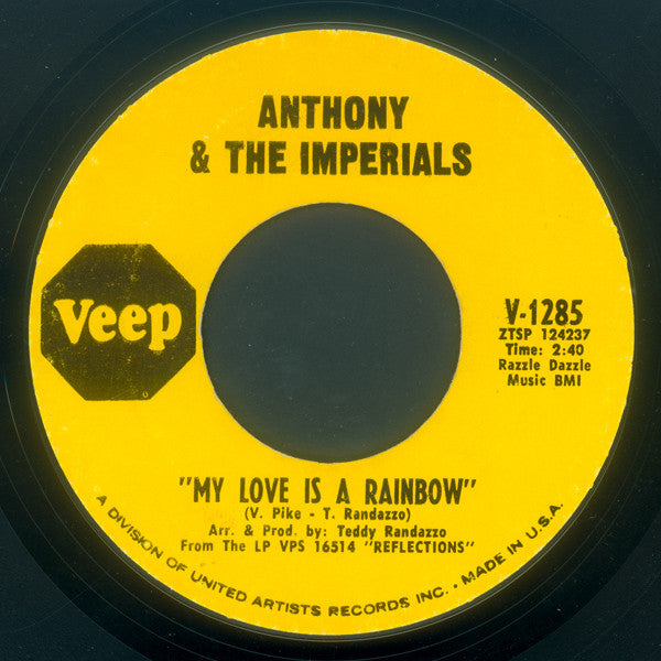 Little Anthony & The Imperials : Yesterday Has Gone (7", Styrene, Pit)