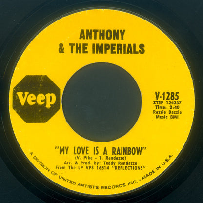 Little Anthony & The Imperials : Yesterday Has Gone (7", Styrene, Pit)