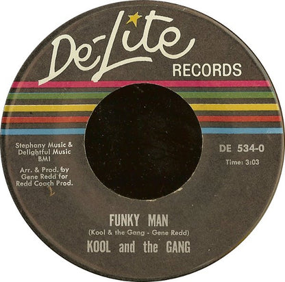 Kool & The Gang : Funky Man / 1-2-3-4-5-6-7-8 (7", Single, Mono)