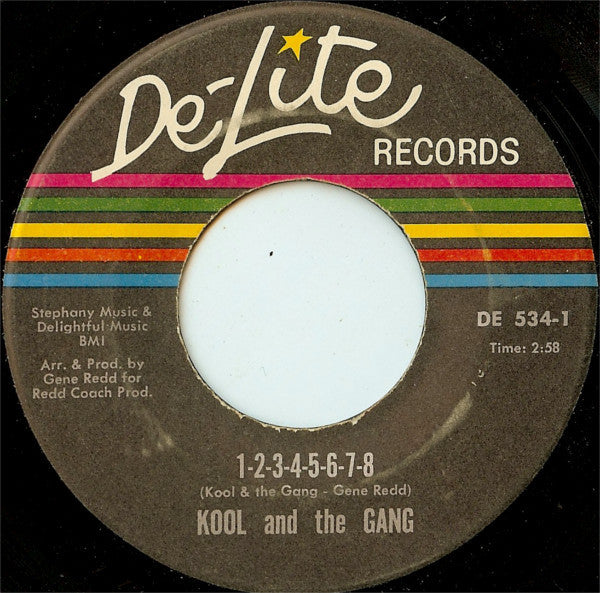 Kool & The Gang : Funky Man / 1-2-3-4-5-6-7-8 (7", Single, Mono)