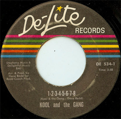 Kool & The Gang : Funky Man / 1-2-3-4-5-6-7-8 (7", Single, Mono)