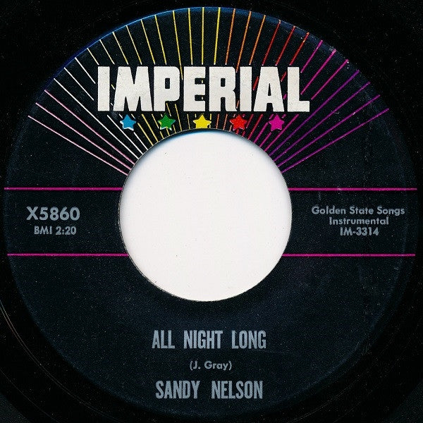 Sandy Nelson : All Night Long (7", Single)