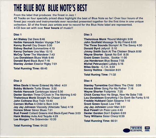 Various : The Blue Box (Blue Note's Best) (4xCD, Comp)