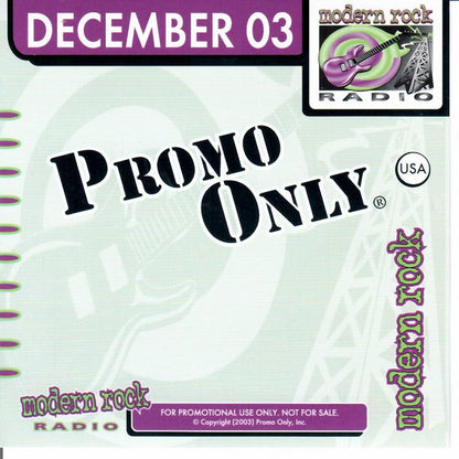 Various : Promo Only Modern Rock Radio: December 03 (CD, Comp, Promo)