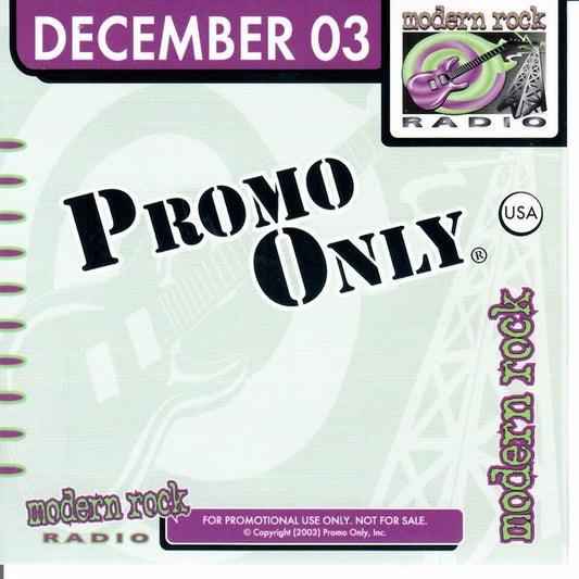 Various : Promo Only Modern Rock Radio: December 03 (CD, Comp, Promo)