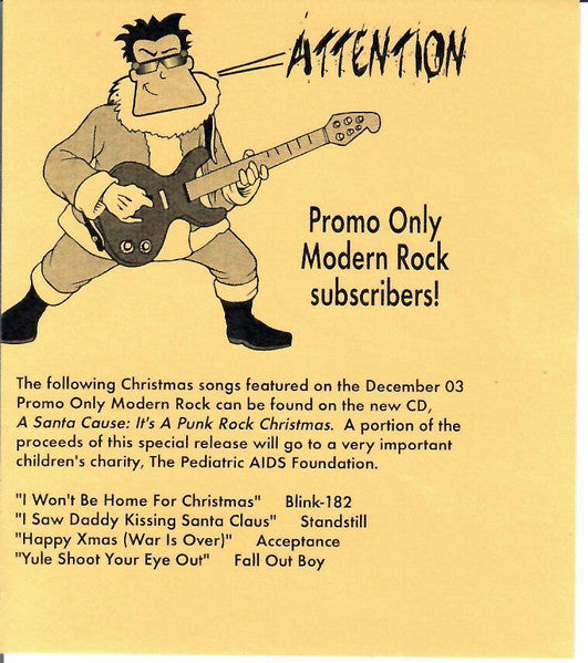 Various : Promo Only Modern Rock Radio: December 03 (CD, Comp, Promo)