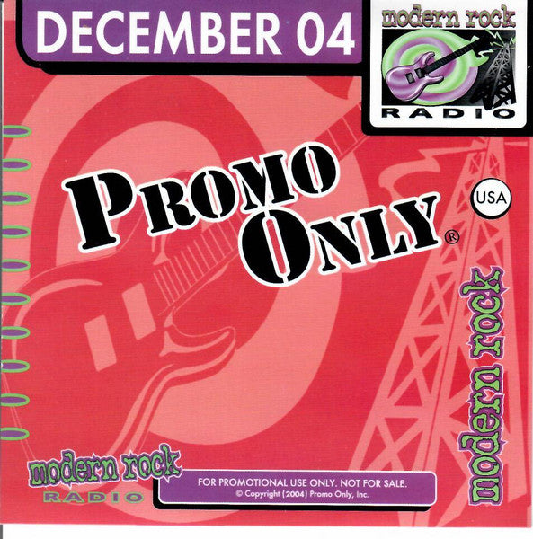 Various : Promo Only Modern Rock Radio: December 04 (CD, Comp, Promo)