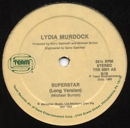 Lydia Murdock : Superstar (12", Hau)
