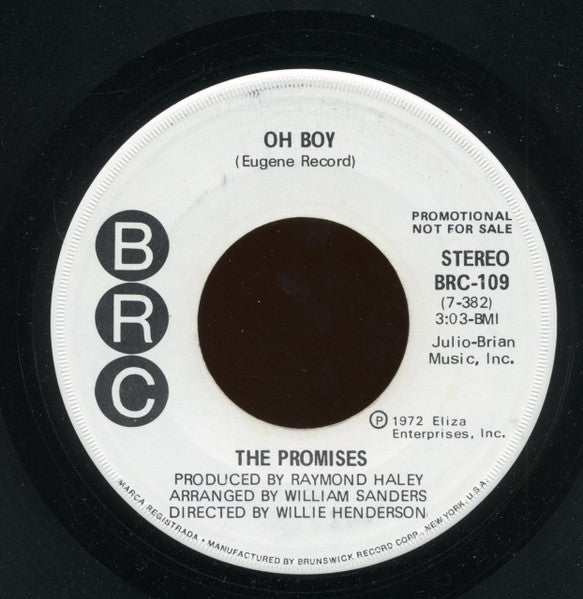 The Promises (3) : Oh Boy / This Love Is Real (7", Promo)