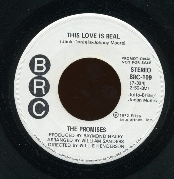 The Promises (3) : Oh Boy / This Love Is Real (7", Promo)