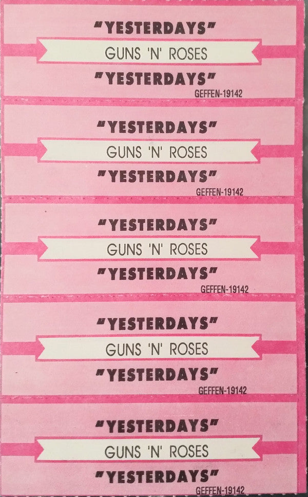 Guns N' Roses : Yesterdays (7", Single)