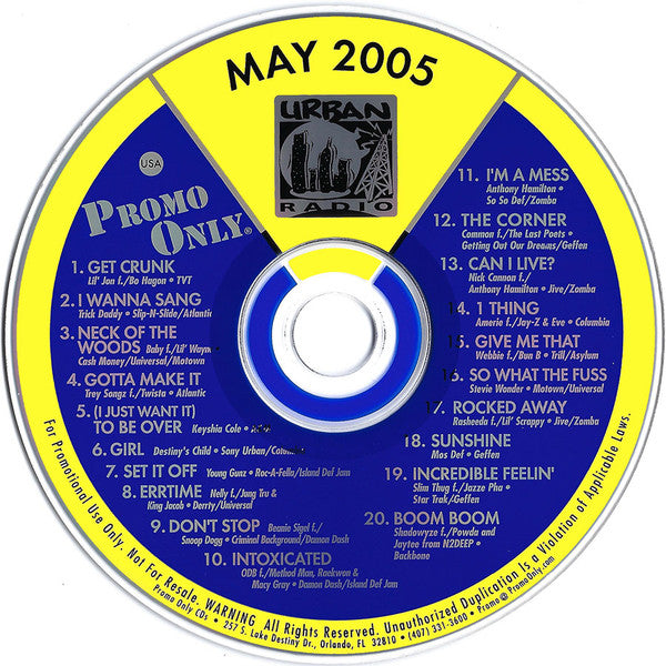 Various : Promo Only Urban Radio May 05 (CD, Comp, Promo)