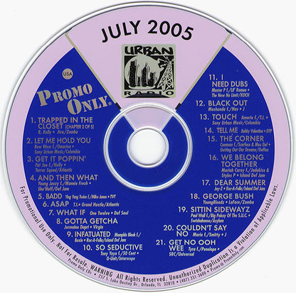 Various : Promo Only Urban Radio July 05 (CD, Comp, Promo)