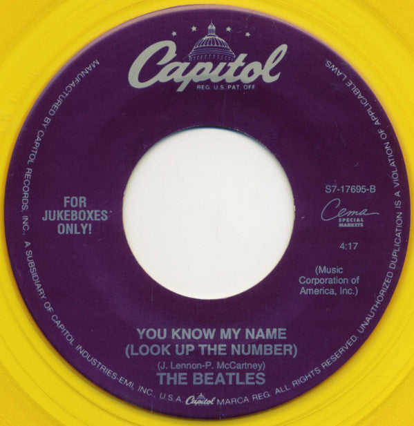 The Beatles : Let It Be  (7", Single, Jukebox, RE, Yel)
