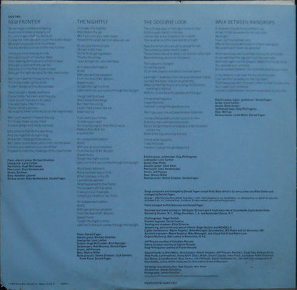 Donald Fagen : The Nightfly (LP, Album, Club, Pit)