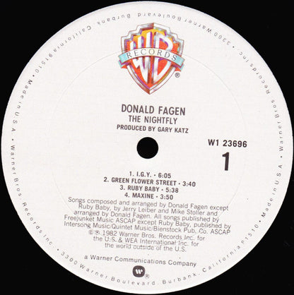 Donald Fagen : The Nightfly (LP, Album, Club, Pit)