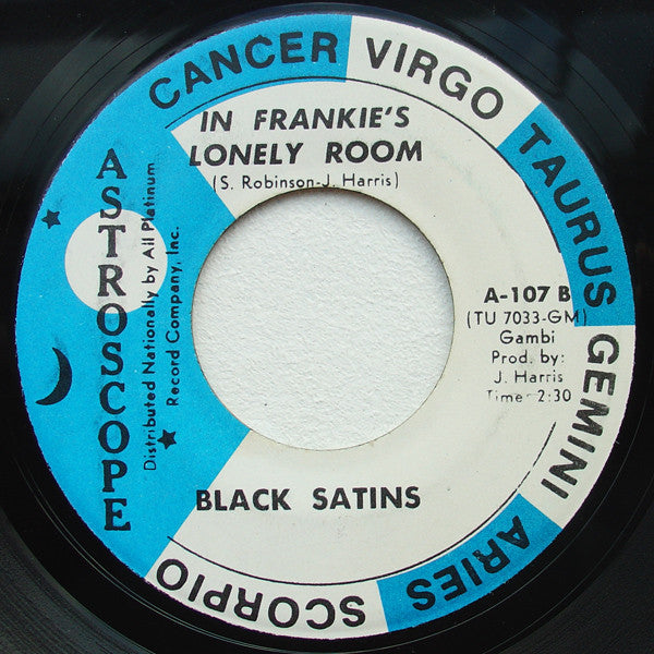 Black Satins : My Confession Of Love / In Frankie's Lonely Room (7")