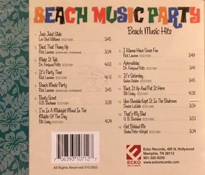 Various : Beach Music Party - Beach Music Hits (CD, Comp)