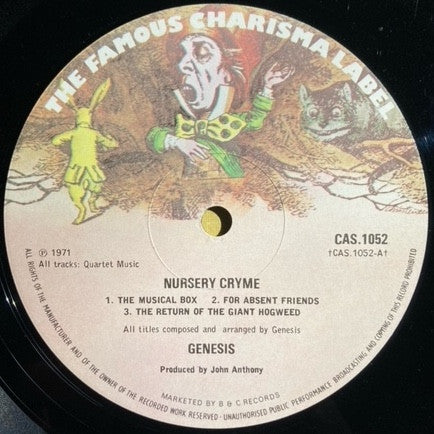 Genesis : Nursery Cryme (LP, Album, RP, Sma)