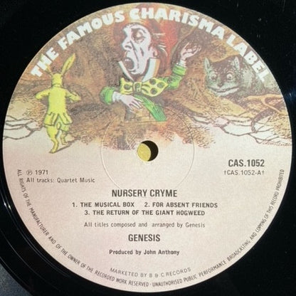 Genesis : Nursery Cryme (LP, Album, RP, Sma)