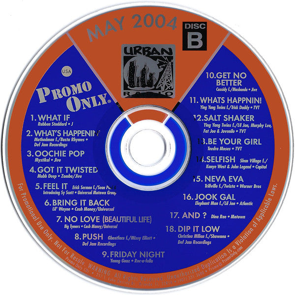 Various : Promo Only Urban Radio: May 2004 (2xCD, Comp, Promo)