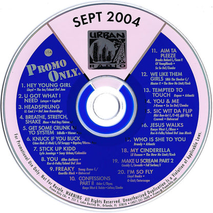Various : Promo Only Urban Radio: September 2004 (CD, Comp, Promo)
