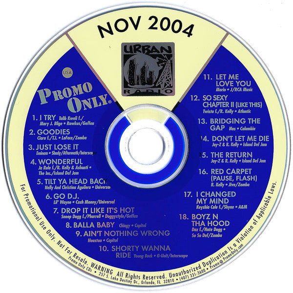 Various : Promo Only Urban Radio: November 2004 (CD, Comp, Promo)
