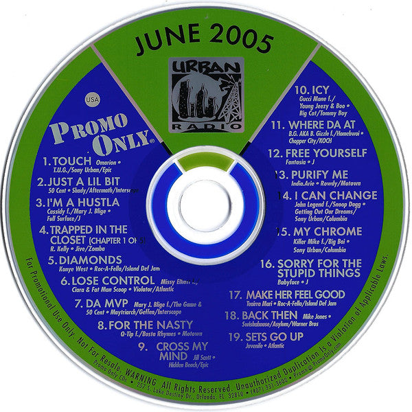 Various : Promo Only Urban Radio (June 2005) (CD, Comp, Promo)