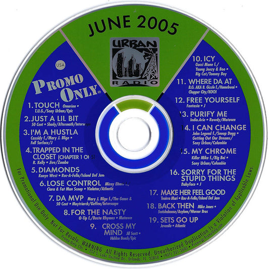 Various : Promo Only Urban Radio (June 2005) (CD, Comp, Promo)