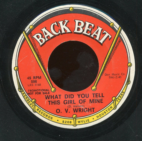 O.V. Wright : What About You  (7", Promo)