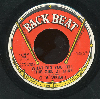 O.V. Wright : What About You  (7", Promo)