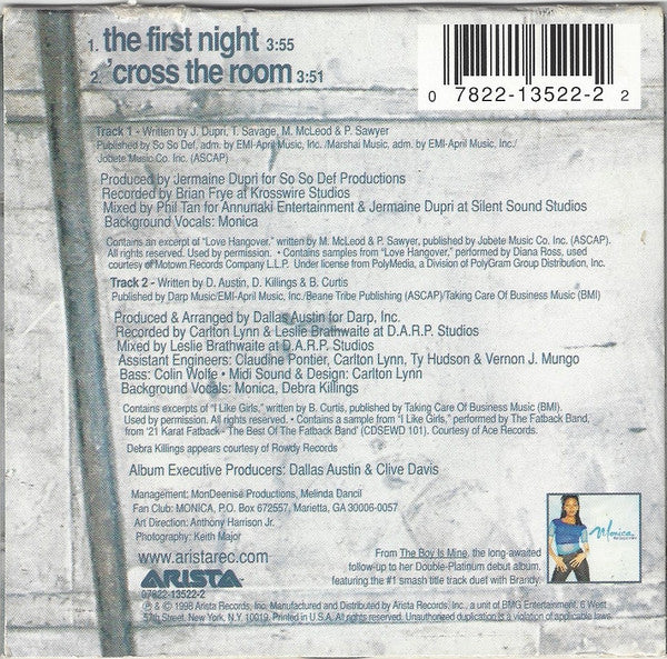 Monica : The First Night (CD, Single, Car)