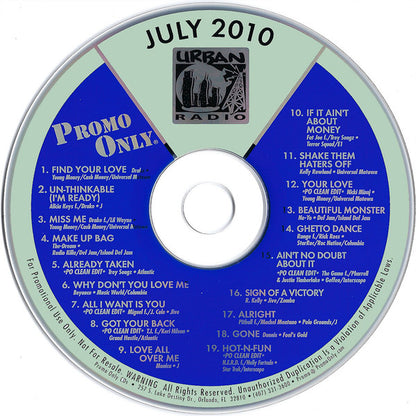Various : Promo Only Urban Radio: July 2010 (CD, Comp, Promo)