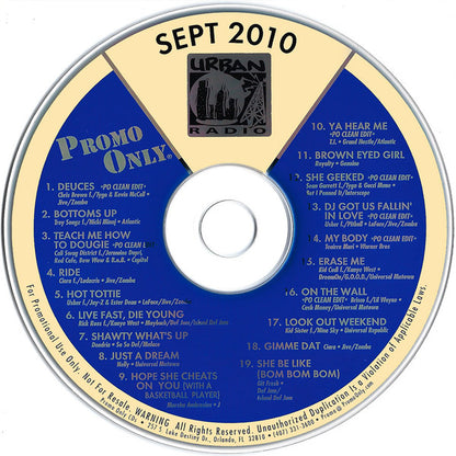 Various : Promo Only Urban Radio: September 2010 (CD, Comp, Promo)