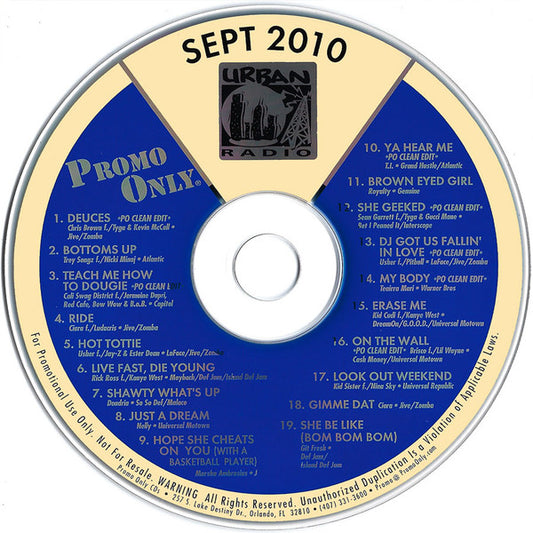 Various : Promo Only Urban Radio: September 2010 (CD, Comp, Promo)