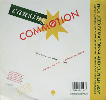 Madonna : Causing A Commotion (7", Single, Promo, Styrene)