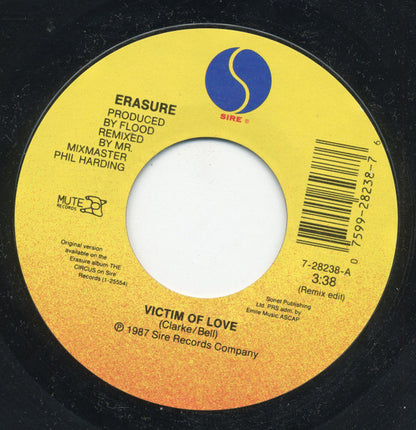 Erasure : Victim Of Love (Remix) (7", Single, Styrene)